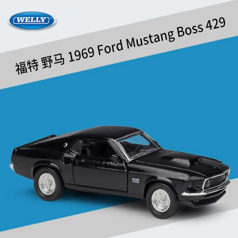 1/36 соотношение моделирование Ford Mustang boss 1969-429 сплав литья под давлением модель игрушка с инерционным механизмом автомобиль детские игрушки подарок на день рождения