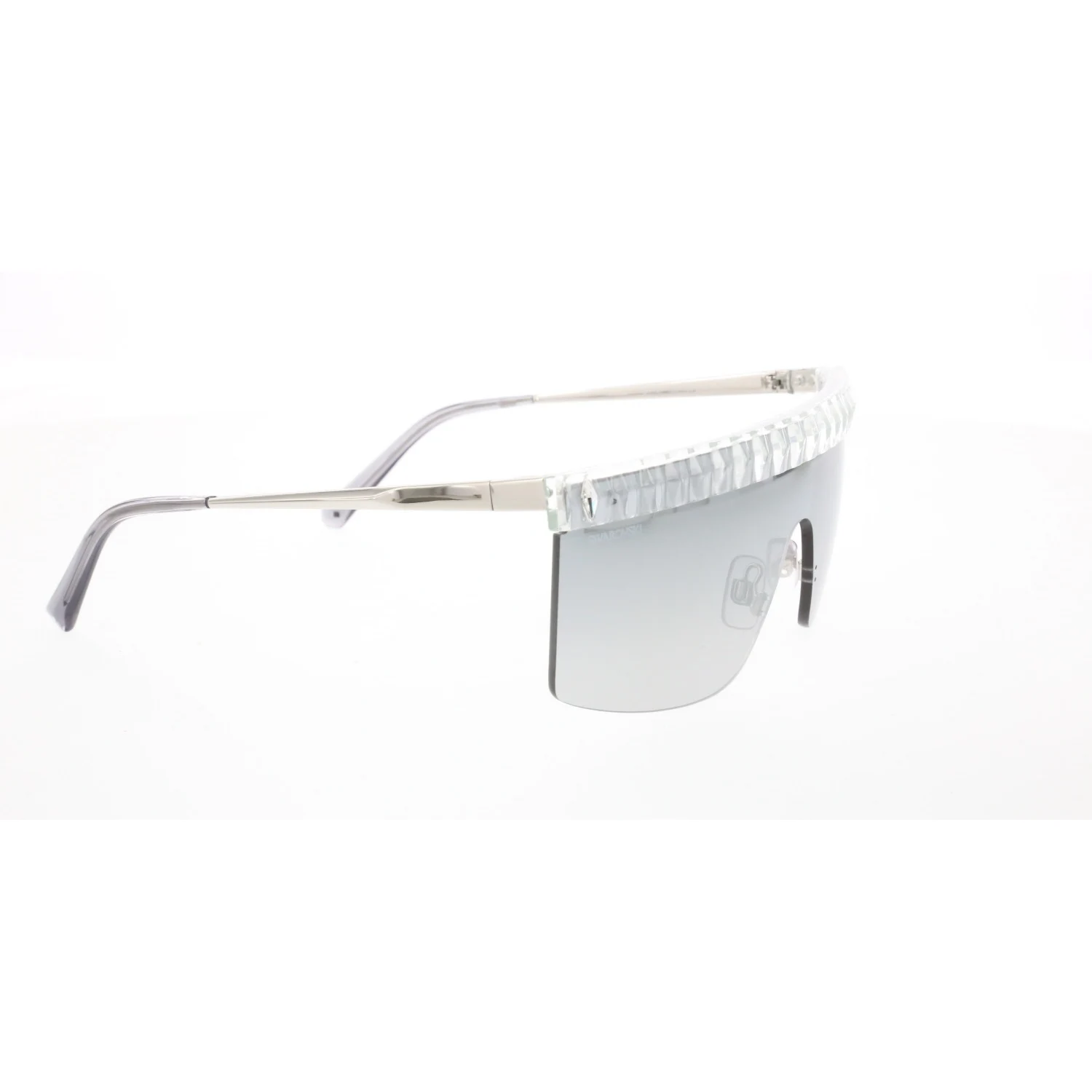 

Women's sunglasses swr 0197 16c unibody smoked polycarbonate rectangular rectangle 58-16-135 swarovski