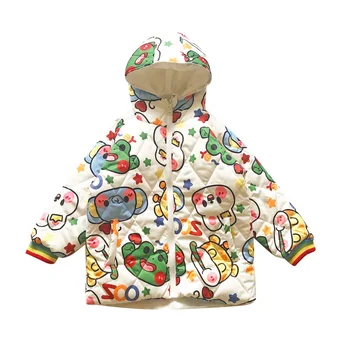 

2020 Kids Jacket Winter Cotton Padded Rabbit Elephant Design Cute Toddler Kids Outerwear Clothes