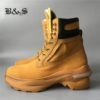 

Black& Street high top military genuine leather handmade desert Boots big toe tooling cowboy motor STREET Boots