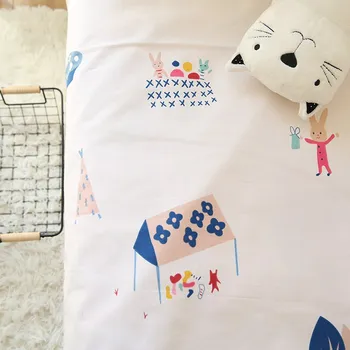 

Reactive cotton canvas rabbit bed sheet curtain fabric or table fabric