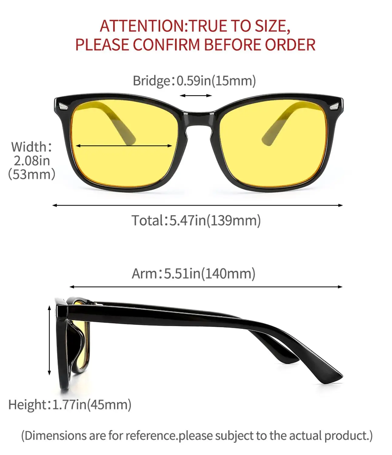 Cyxus Blue Light Blocking компьютерные очки анти-защита глаз УФ-защита для мужчин/женщин очки желтые линзы черная рамка-8084