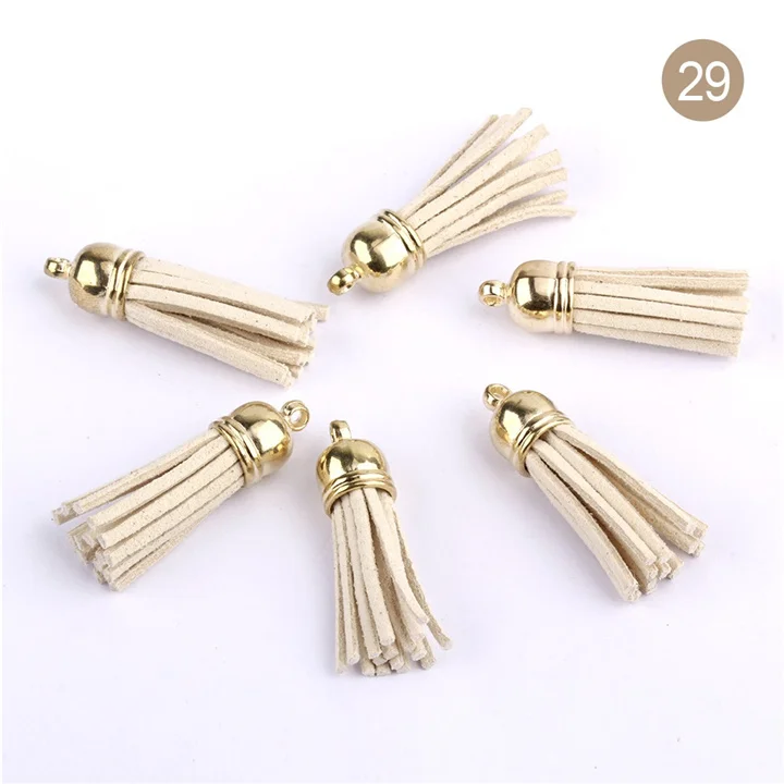 color 29 Wholesale 1000pcs Mini Suede Tassel Silver Caps DIY Leather Tassels Pendant For Key Rings Earring Cellphone Crafts Decoration - Цвет: color 29