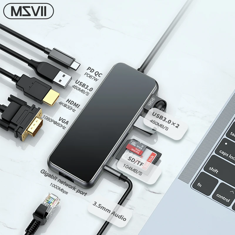 Msvii USB C концентратор для мульти HDMI 3 0 Type-C MacBook Pro Air 2020 адаптер док-станция сплиттер