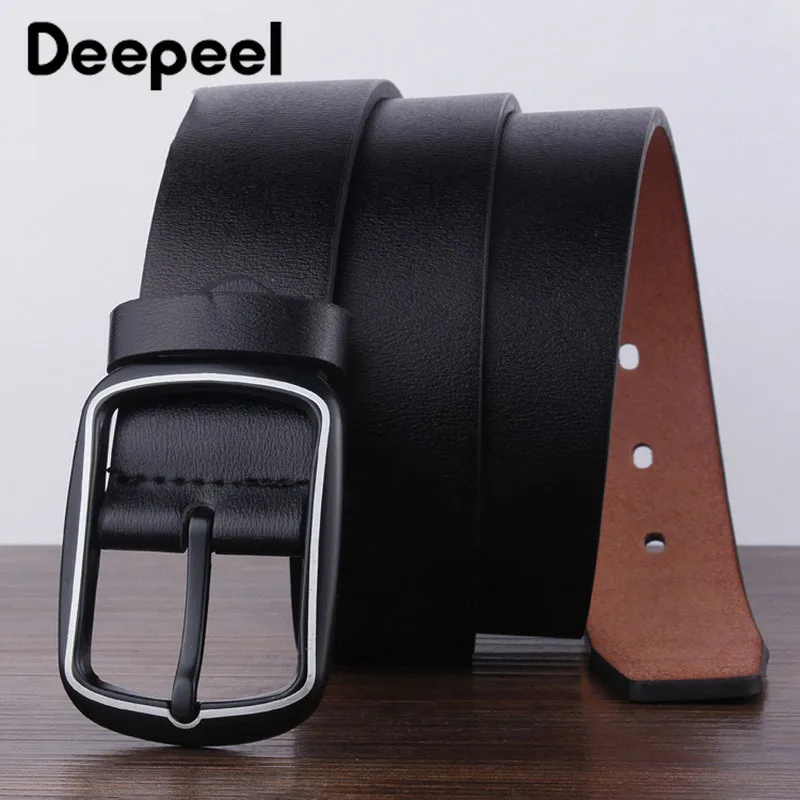 Deepeel 1 шт. 3 7*110 см в винтажном стиле Цвет Черный Мужская кожаный ремень с пряжкой DIY
