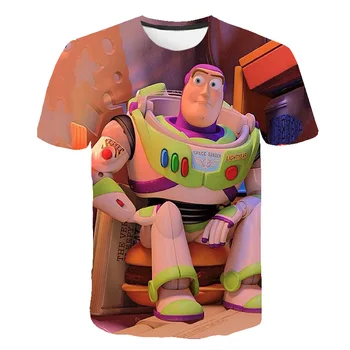 

2020 Baby Boy Clothes 3D Cartoon Toy Story 4 Children's T-shirt Summer Fashion Boys And Girls Fun Short Sleeved Tops 3-15Y