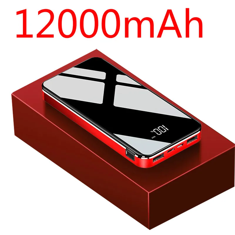 12000 мАч power Bank Dual USB Мобильный телефон Внешняя батарея Быстрая зарядка для Iphone Xiaomi mi портативное зарядное устройство mi ni power Bank