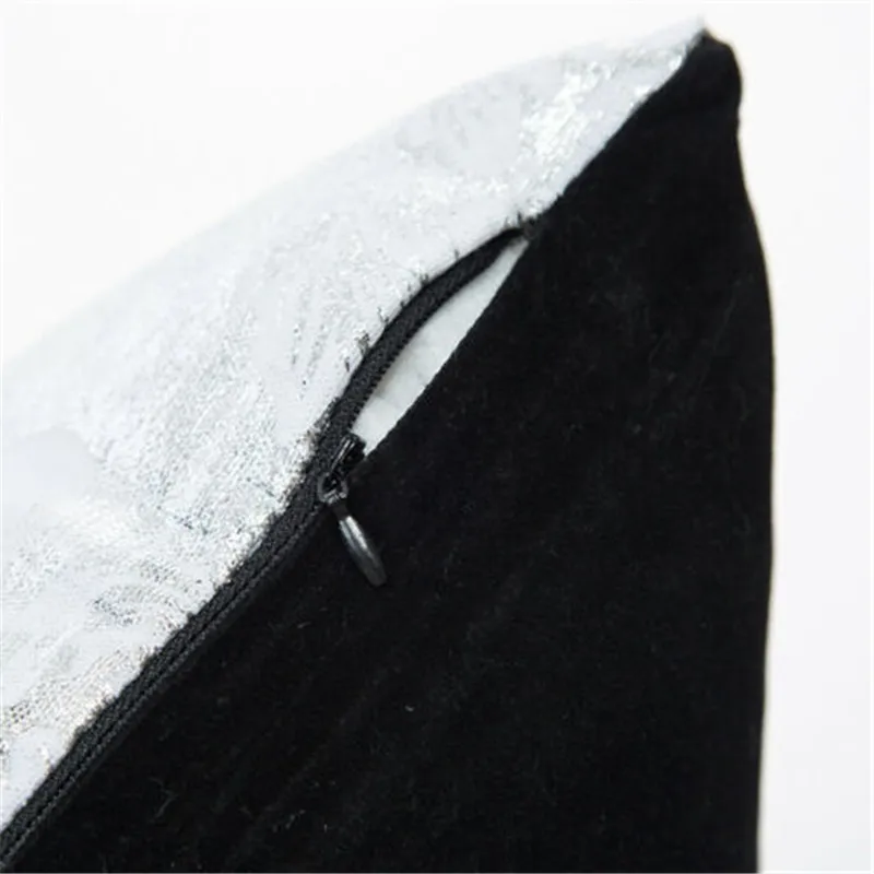 Серый, черный чехол для подушки, новинка, квадратный, 45x45 см, чехлы для подушек, наволочки с принтом, чехол для подушки, для дома, мягкий, простой, Роскошный чехол для подушки
