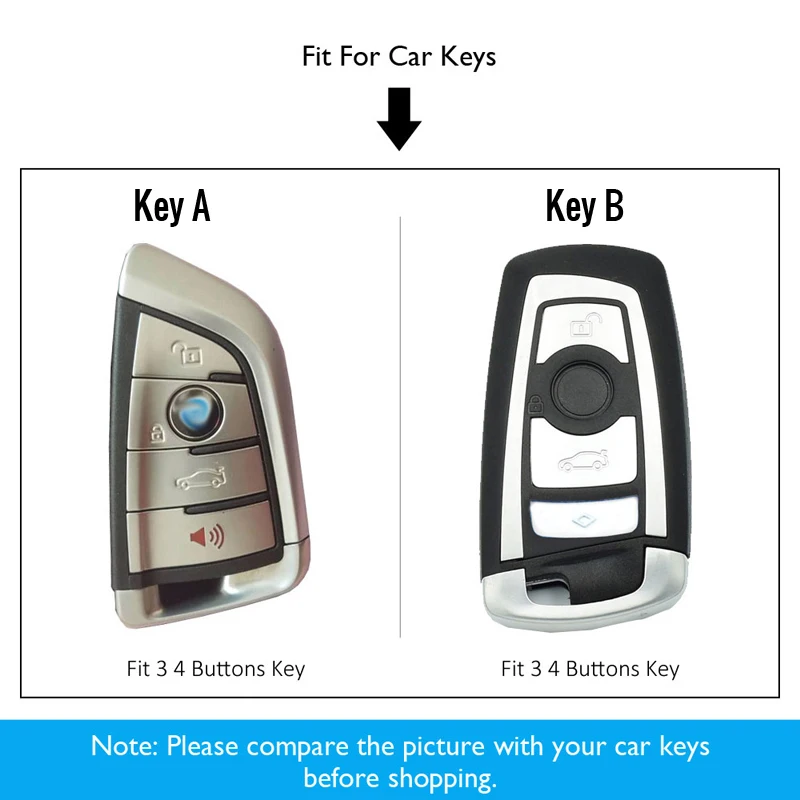 Чехол для автомобильных ключей из цинкового сплава и кожи BMW F21 F22 F35 F30 F07 F06 F25 F26 F80