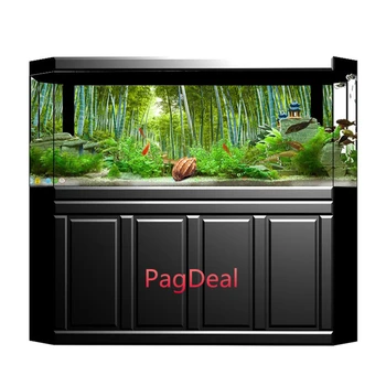 

Customize Aquarium Background Bamboo Mountain Fish Tank Landscape Decorative Backdrop Photography Background Poster Ornament