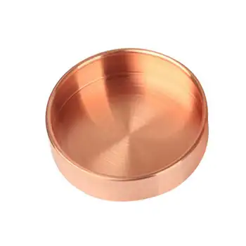 

Nordic Copper Round Storage Tray Desk Metal Storage Organizer Jewelry Organizer Small Items Storage Dishes Home Decor 10cm x 10c
