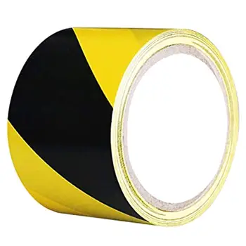 

7cmx20m Safety Warning Tape Black Yellow Hazard Sticker PVC Adhesive Workplace Security Conspicuity Marking Accessories