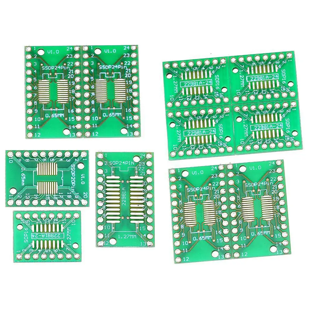 7 значение * 5 шт. Комплект печатной платы SMD поворачивается к DIP SOP SSOP TSSOP SOT23 8 10 14 16 20