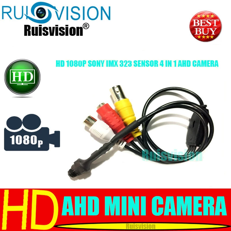 Мини камера видеонаблюдения HD 4 в 1 1080P/2 МП SONY IMX323 1920*1080 объектив 3 7 мм для домашней