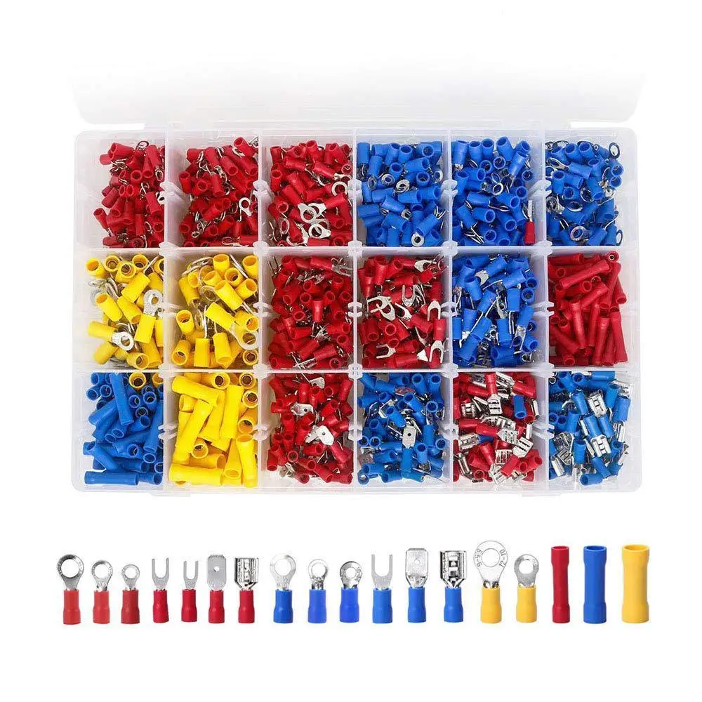 

Boxed Terminal Group Combine 1200pcs Cold Pressure Connection Terminal Pre Insulation Terminal Group Combine