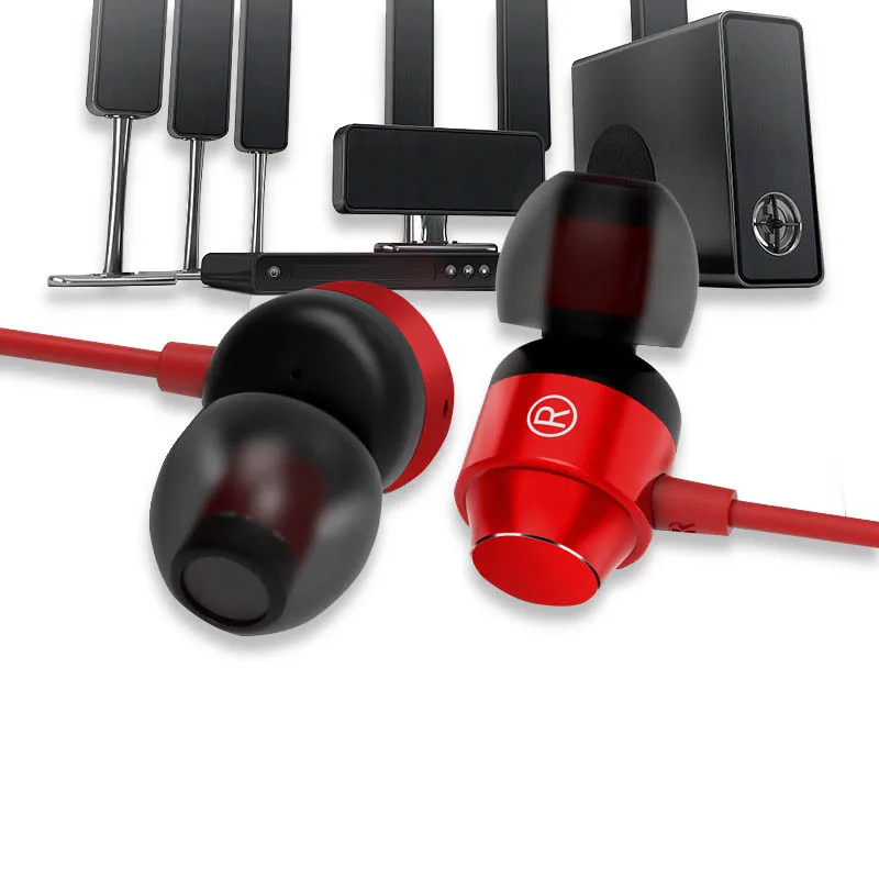 metal magnet earphone bass stereo gamer headset sport in-ear wired earphone