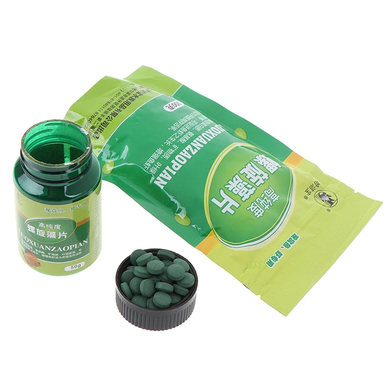 100/50g Spirulina Flakes Spirulina Catfish Tropical Veggie Algae Wafers Bulk Fish Food Feed Flakes Shrimp Food Aquarium