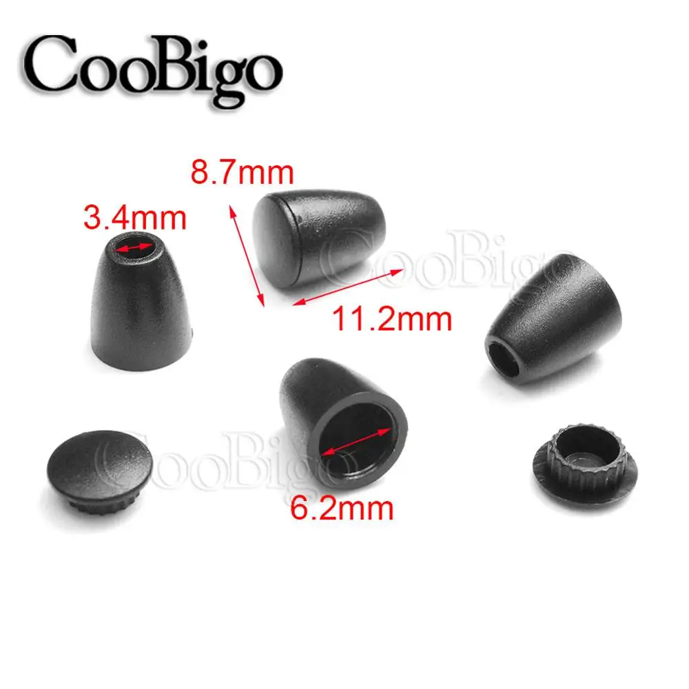 50set Hole 1/8"(3mm) Plastic Detachable Bell Stopper With Lid Cap Cord Ends Apparel Sportwear Garment Rope Bags Accessories