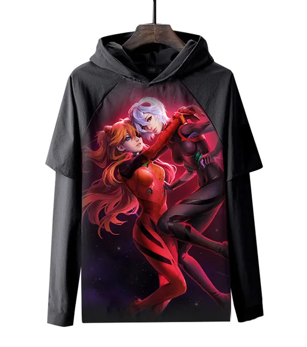 Style9 Аниме Костюмы Asuka Langley Soryu толстовки куртки для косплея 3D толстовки с капюшоном - Цвет: Style9