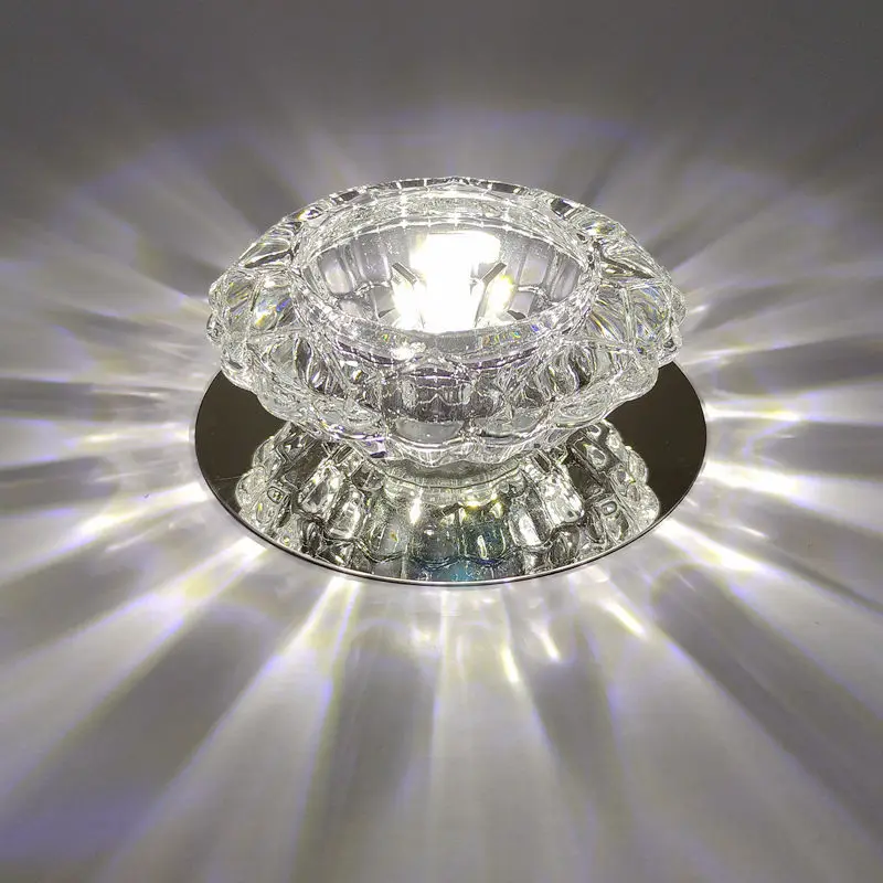 Crystal Spotlight LED Ceiling Light Embedded Living Room Downlight Ceiling Aisle Light Corridor Light outdoor led flood light bulbs LED Spotlights