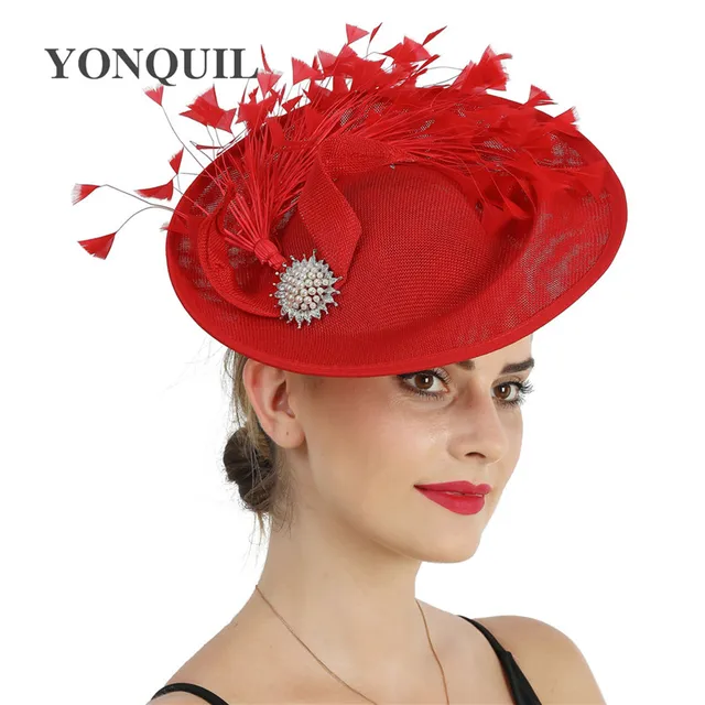 Elegant Bride Wedding Red Hat 