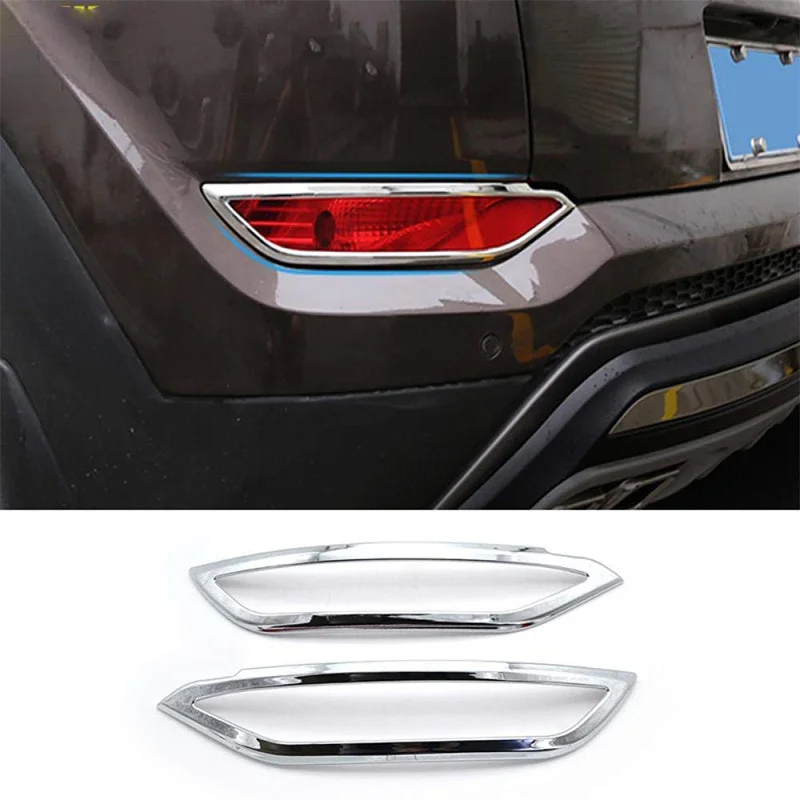 Для hyundai Tucson TL хромированный задний багажник бампер отражатель противотуманный светильник противотуманная фара крышка рамка украшение автомобиля Стайлинг