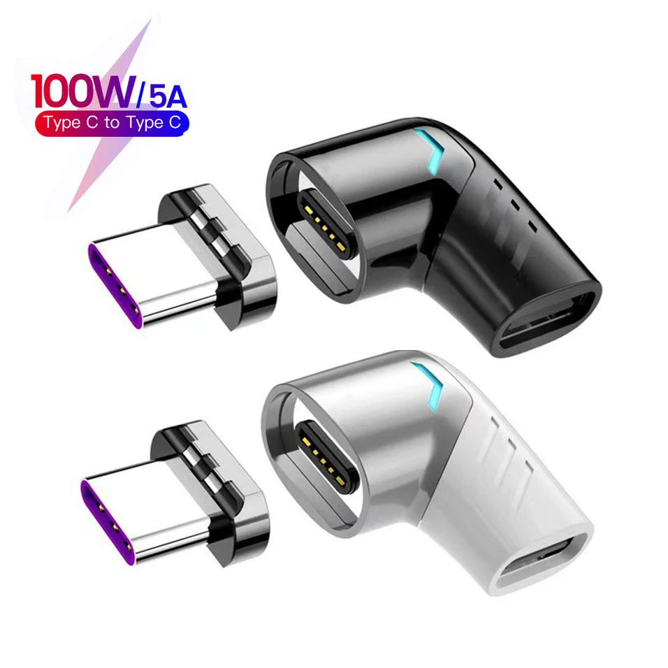 Магнитный преобразователь PD 100 Вт Usb C для быстрой зарядки Type-C магнитный кабель