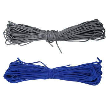 

2 PCS 100ft 7 Strand 550 Survival Bushcraft Paracord Parachute Cord Lanyard TYPE III - Grey & Blue