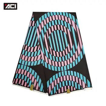 

ACI New Design African Wax Prints Fabric Ankara Veritable Wax Tissu Africain Nigeria Traditional Batik Fabric Polyester For Lady