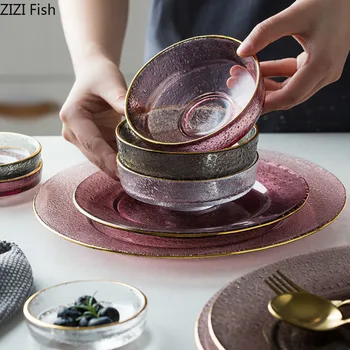 

European Style Phnom Penh Ceramic Tableware Plate Western Style Dish Steak Plate Household Dish Soup Bowl Rice Bowl Dishes