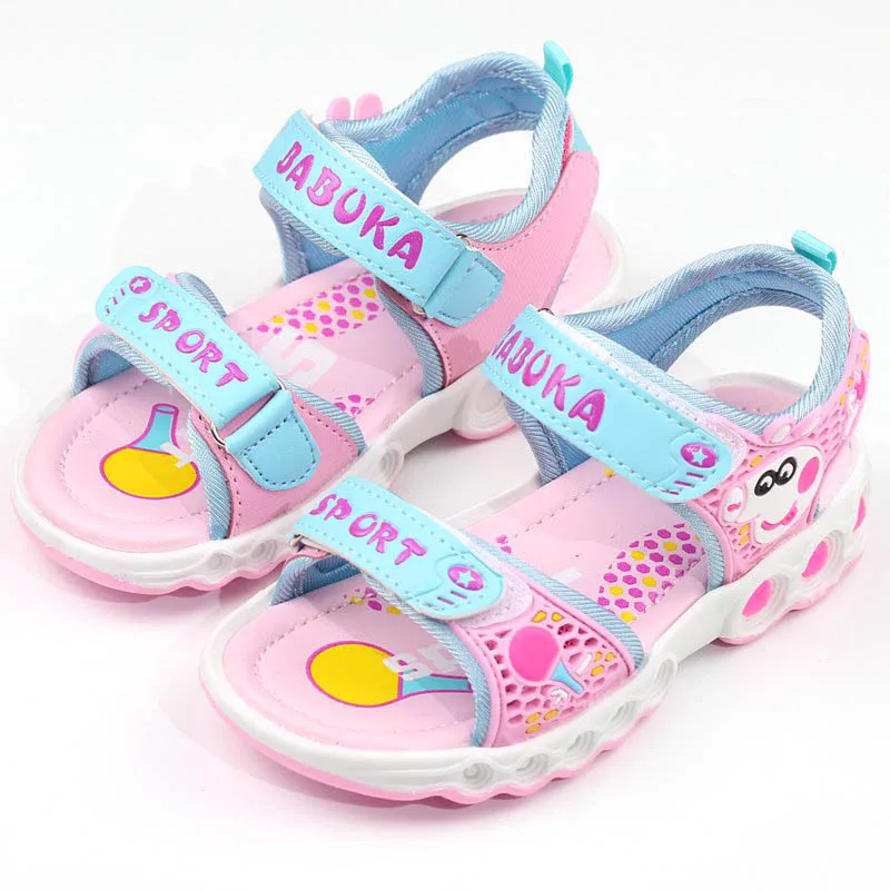 Peppa Pig LED Children Sandals Light Flash Flat Shoes Toddler Home