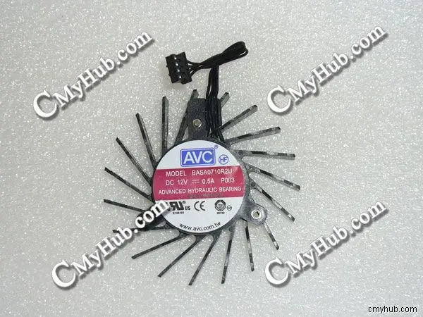 Для Quadro Q4000 2 ГБ для AVC BASA0710R2U P008 DC12V 65 мм 35 мм 70*70*10 мм видеокарта GPU охлаждающий вентилятор