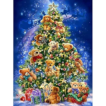 

Full Drill 5D Diamond Painting Christmas Tree Cross Stitch Kits Embroidery Decor