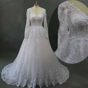 

wuzhiyi A-Line wedding dress beadding robe de mariee lace Real Pics marriage dress backless vestido de noiva ZIpper back dress