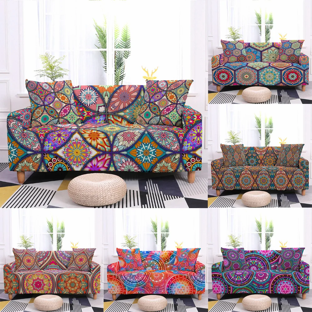 Эластичные Чехлы для дивана в гостиную эластичные чехлы с 3D мандалой цветами