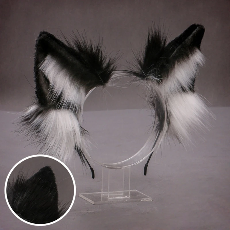 Cosplay&ware Lovely Animal Faux Fur Wolf Ears Headband Realistic Furry Fluffy Hair Hoop Lolita Anime Masquerade Cosplay Costume -Zentai shop online Ha7acd7c4abfe45ed9b4946d73a37fefbT.jpg