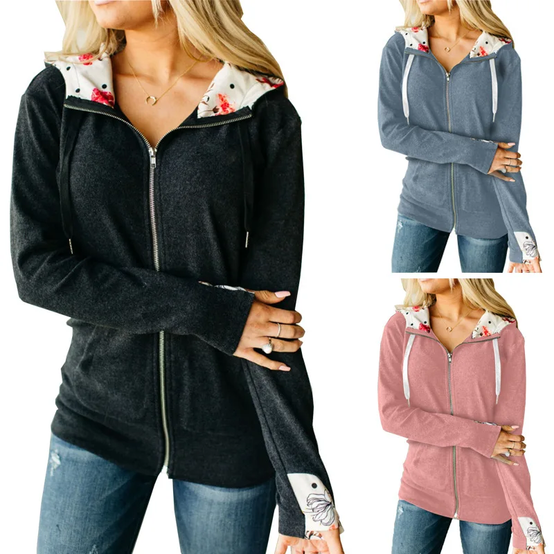 

Women Thick Coat Solid Color Zipper Long Sleeve V Neck Hooded Slim Autumn Winter Female Soft Warm Clothes