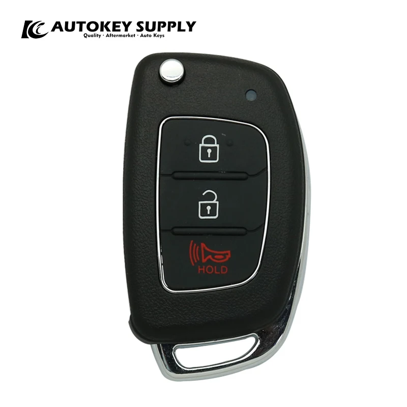 Компания autokey Supply Прямая с фабрики. Для hyundai 2+ 1 кнопки дистанционного флип ключ полный FSK 433 МГц чип: 4D60 80 бит AKHKC404