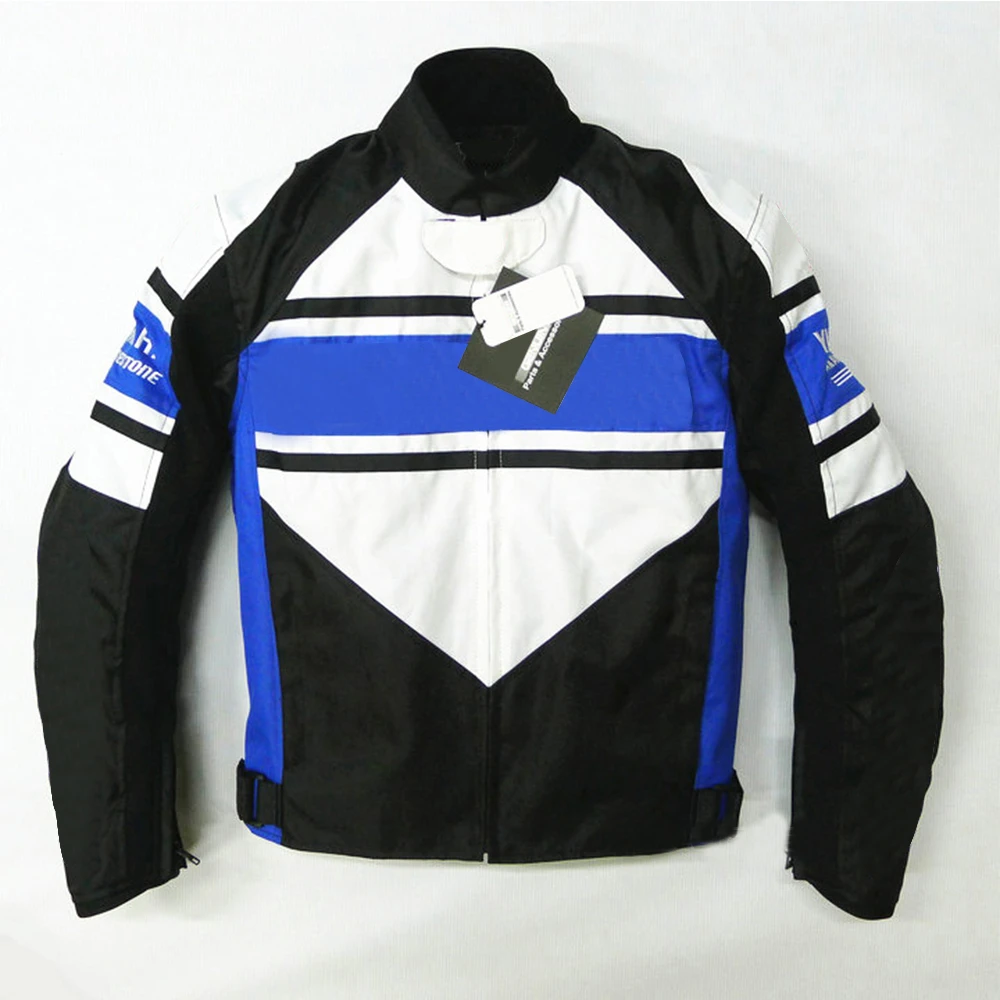 negra blanca y azul para motocicleta Yamaha Dirt Bike, chaqueta moto todoterreno con Protector|Chaquetas| - AliExpress