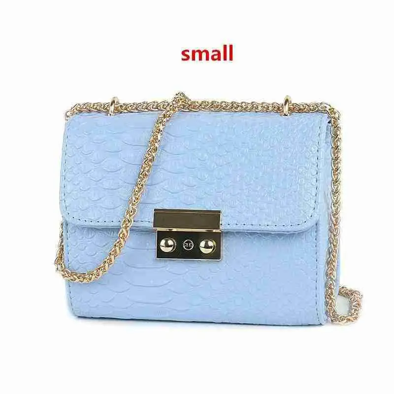 Messenger Bags Women Chains Shoulder Bag Snake Skin Luxury Handbags Women Bags Designer Female Totes Small Girls Bolsas