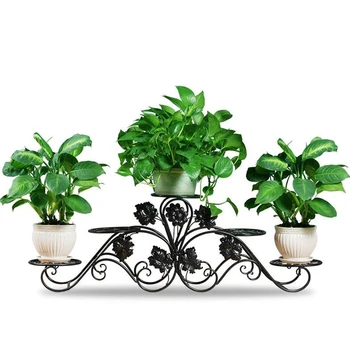 

Balcony indoor Nordic flower shelf wrought iron balcony multi-storey floor-mounted simple living room floor pot rackbalkon
