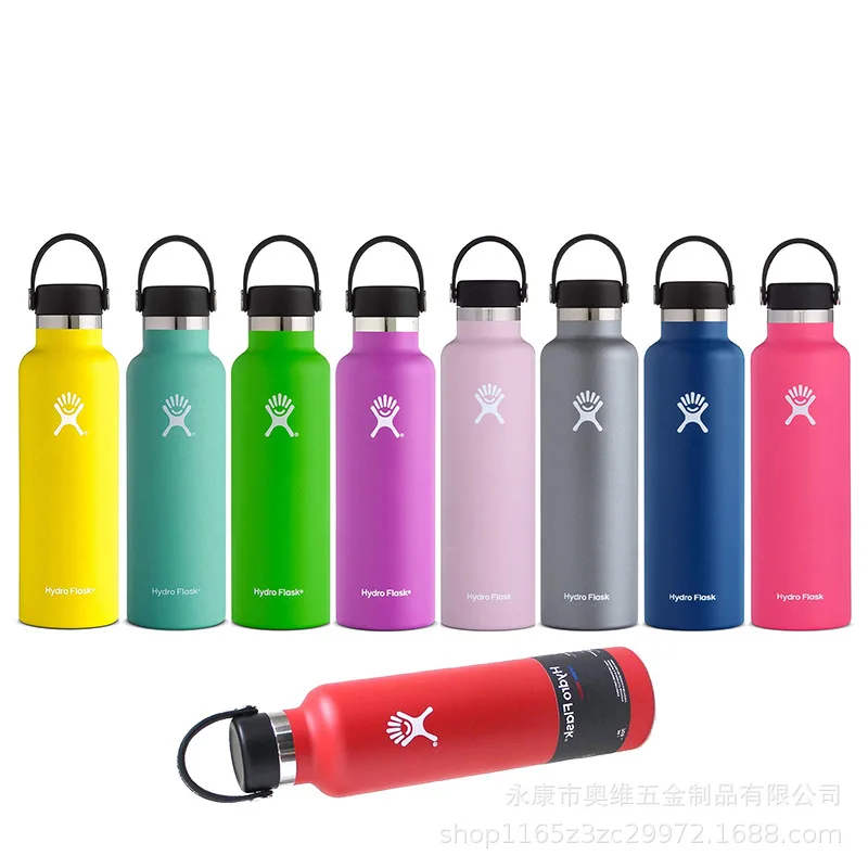 

New Style Hydro Flask Insulated Cup Small Mouth Capping Double Layer Stainless Steel American-Style Sports Bottle
