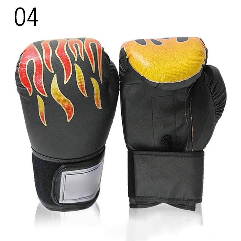 Детские Взрослые боксерские перчатки из искусственной кожи спарринг кикбоксинг тренировочные перчатки THJ99 - Цвет: Бургундия