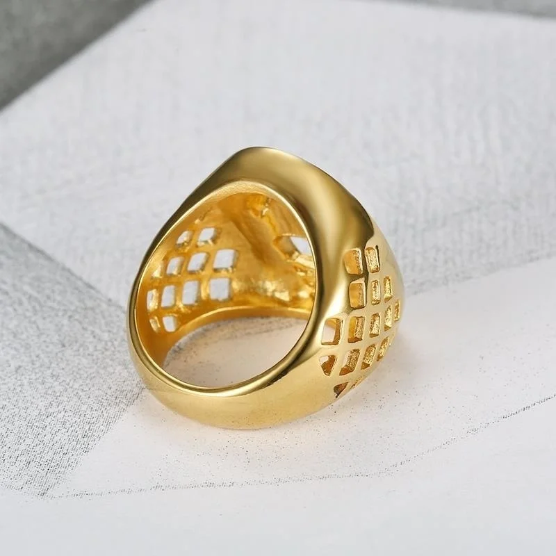 Animal Ring Fashion Mens Ring Animal Ring Horse Head Hollow Hip Hop Punk Horseshoe Jewelry Gifts Boys