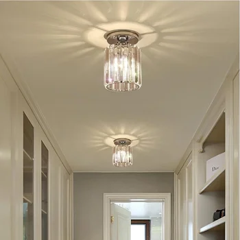 

Luxury Crystal ceiling light Living Room Lights 100-240V LED Ceiling Light For Restaurant Aisle Balcony Lamp Lighting Home Decor