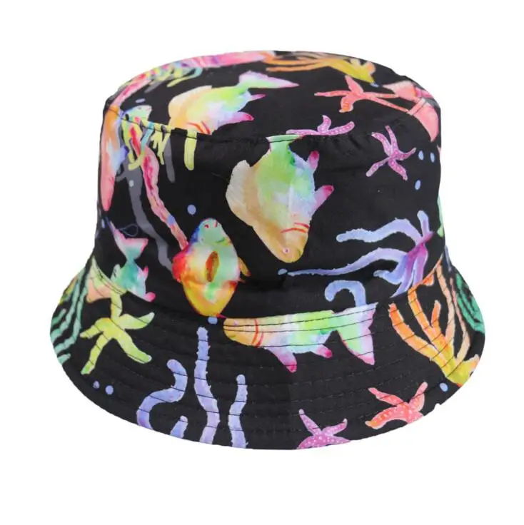 Новинка года. Панамы для рыбалки в океаническом мире. Кепки для женщин и мужчин с изображением морской звезды, осьминога Боба. Летняя модная Панама для влюбленных