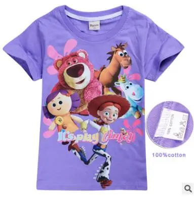 Summer T-Shirt for Girls Boys Cotton Buzz and Woody Kids T Shirt Children's Tshirt Baby Boy Clothes Tops Tees Toy Story 4 - Цвет: s0582-8488