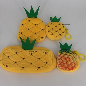 

20pcs/lot Pineapple bag , 10CM Plush Coin Purse BAG Case ; Kid's Gift Coin Wallet Pouch Holder