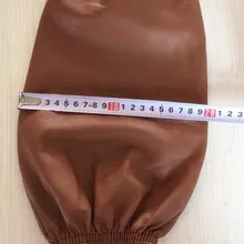 Фляга кожаная Водонепроницаемая манжета Толстая кухня маслостойкая защита рукава длина рукава кислота и щелочь устойчивы к износу