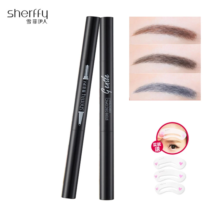 Брендовый карандаш для бровей ротационная пудра автоматический двойной